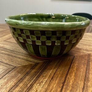 Vintage Mackenzie & Childs 9” Bowl